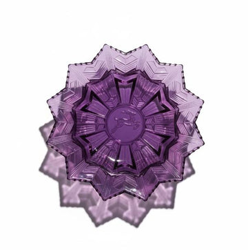 Dekorativ glasskål med stjerneformet kant